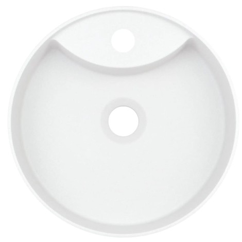 Deante umywalka Silia alabaster O36 cm z wyspą na baterię