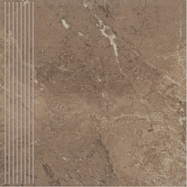 Paradyż Track brown stopnica płytka gresowa 30 x 30 cm.