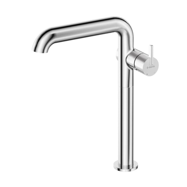 Deante Silia bateria umywalkowa stojąca wysoka z prostokątną wylewką chrom.