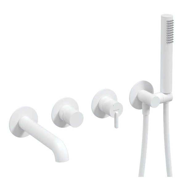 Deante Silia bateria wannowa 4-otworowa bianco
