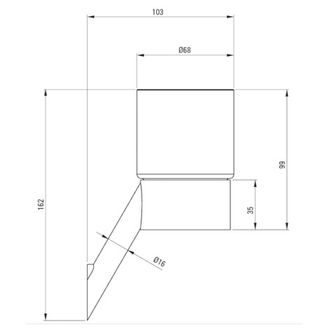 Deante Silia kubek ścienny bianco