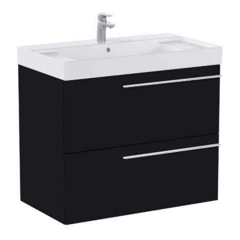 Roca szafka Ella z 2-szufladami 80cm czarny mat