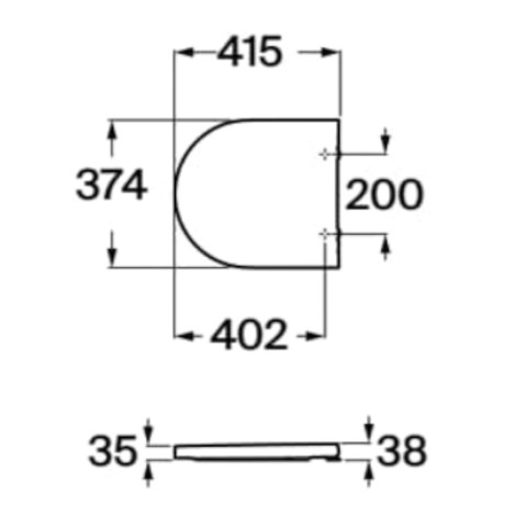Roca deska Wc wolnoopadająca Round Compacto