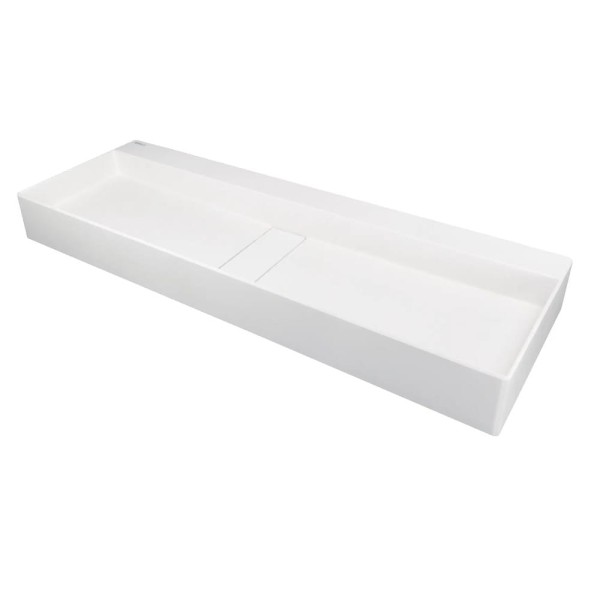 Deante Blur umywalka nablatowa granitowa alabaster z maskownicą 100x40 cm
