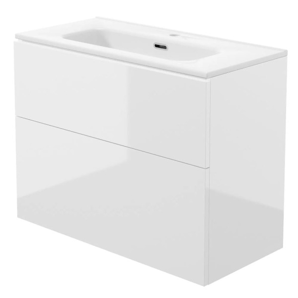 Deante Prizma szafka umywalkowa z umywalką biały połysk 80 cm