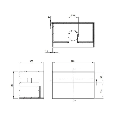 Deante Prizma szafka umywalkowa z umywalką granitowa biały połysk  80 cm