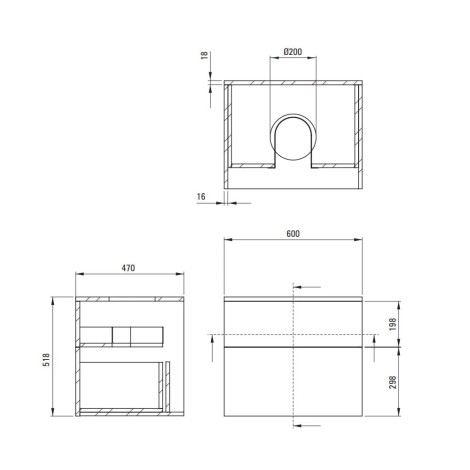 Deante Prizma szafka umywalkowa z umywalką granitowa biały połysk  60 cm