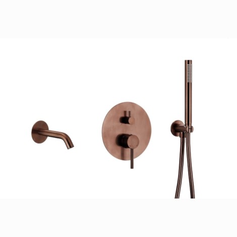 Kfa Moza zestaw wannowy podtynkowy 3- funkcyjny rose gold