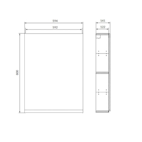 Cersanit Moduo szafka wisząca kaszmir 60 cm