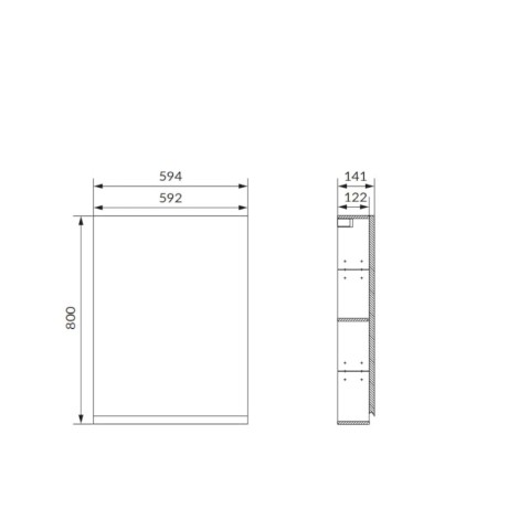 Cersanit Moduo szafka wisząca antracyt 60 cm