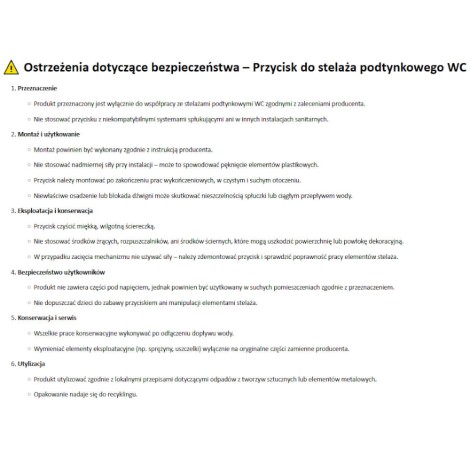 Cersanit Block przycisk spłukującu czarny matowy