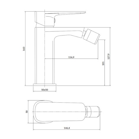 Cersanit Larga bateria bidetowa sztorcowa czarna