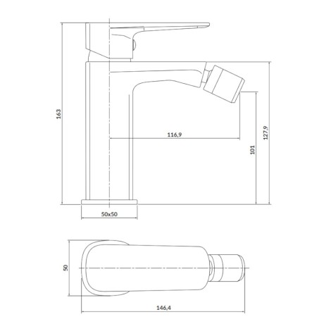 Cersanit Larga bateria bidetowa sztorcowa chrom
