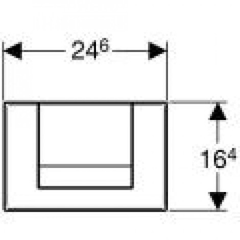 Geberit Tango przycisk chrom mat - rysunek technicnzy
