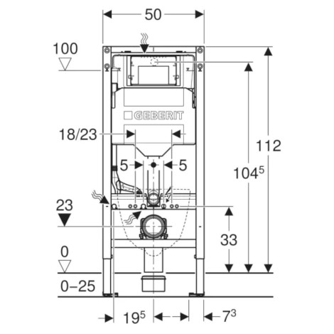 Geberit Duofix Sigma stelaż podtynkowy do miski WC głębokość 12cm