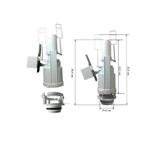 Siamp zawór spustowy do stelaży podtynkowych Aqua 350