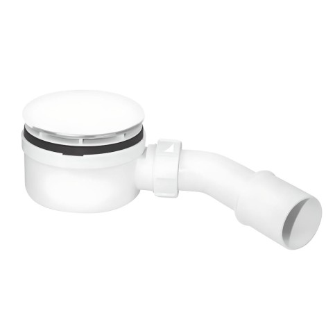 McAlpine syfon brodzikowy niskido otworów 90 mm czyszczony od góry biały