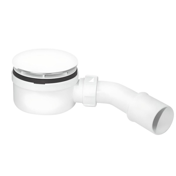 McAlpine syfon brodzikowy niskido otworów 90 mm czyszczony od góry biały