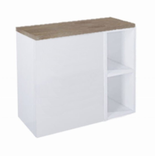 Elita Kwadro zestaw komoda z koszem cargo+moduł biały+ blat dąb classic 60cm