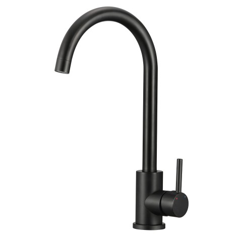 Kuchinox bateria zlewozmywakowa Seia stojąca z wylewką U czarna 