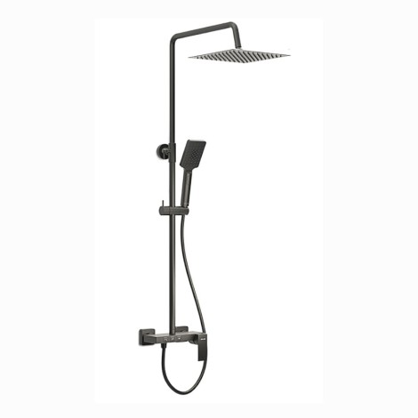 Valvex Ars deszczownia kwadratowa z baterią termostattyczną 3- funkcyjną black