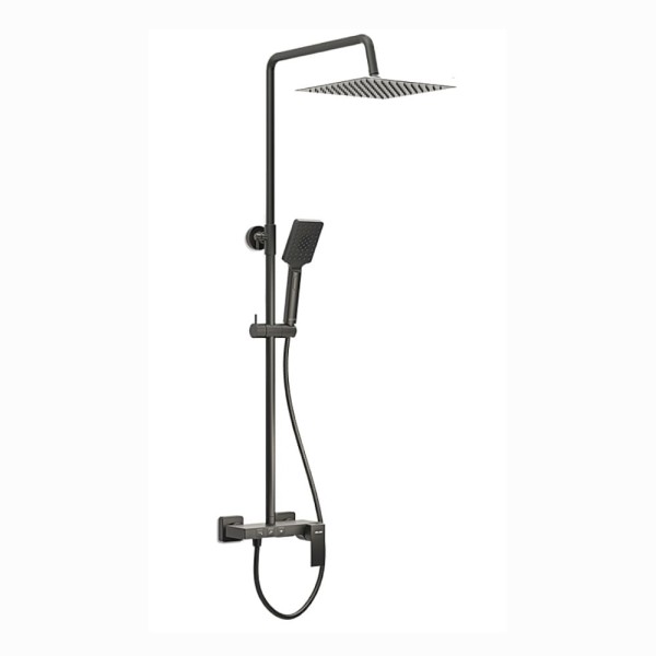 Valvex Ars deszczownia kwadratowa z baterią termostattyczną 3- funkcyjną black