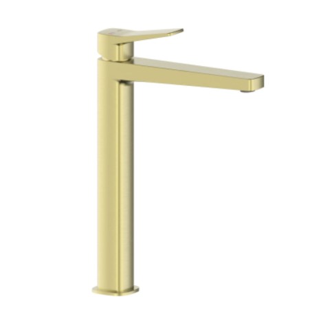 Kfa Malaga bateria umywalkowa nablatowa light gold