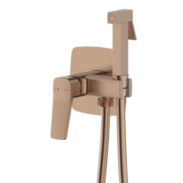 KFA Malaga bateria bidetowa podtynkowa rose gold