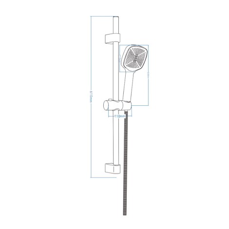 Deante Maro zestaw prysznicowy 1-funkcyjny nero