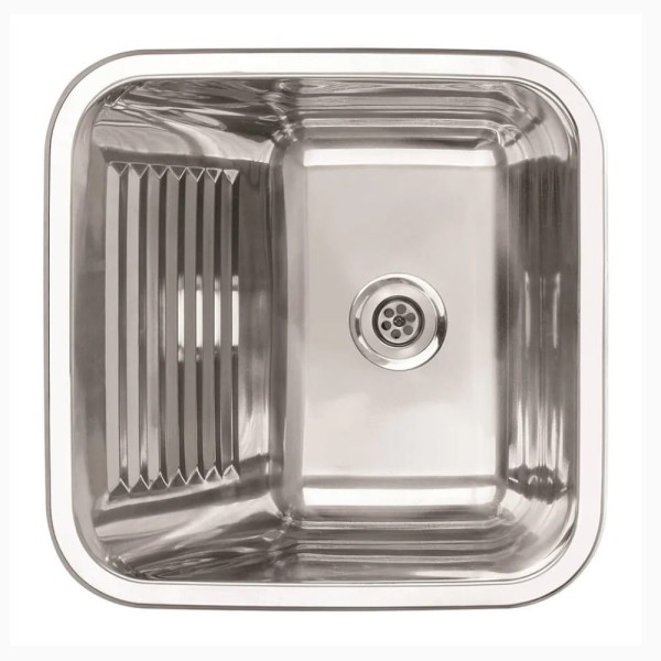 Kuchinox Chios zlewozmywak gospodarczy stalowy gładki 45x45x20 cm