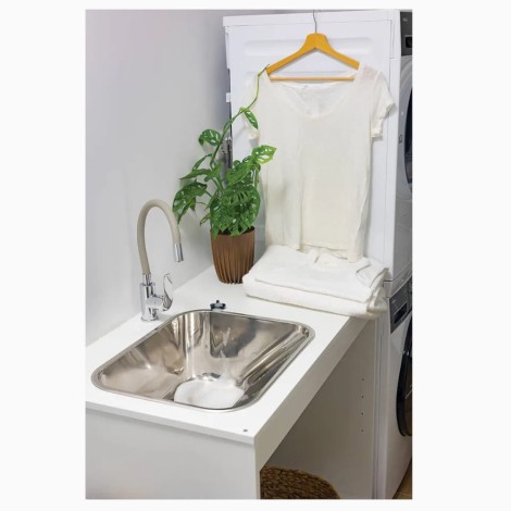 Kuchinox Chios zlewozmywak gospodarczy stalowy gładki 45x55x21,5 cm