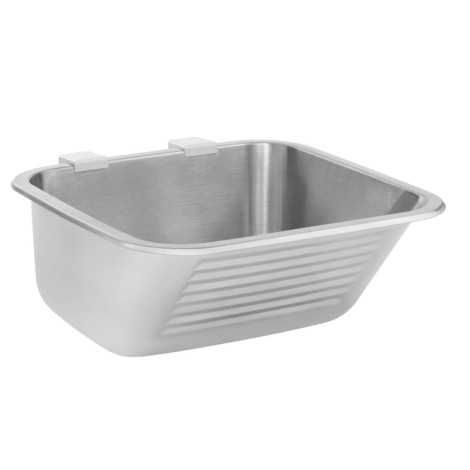 Deante zlewozmywak gospodarczy 1-komorowy stalowy 450x450x200  bez otworu na baterię + osprzęt.