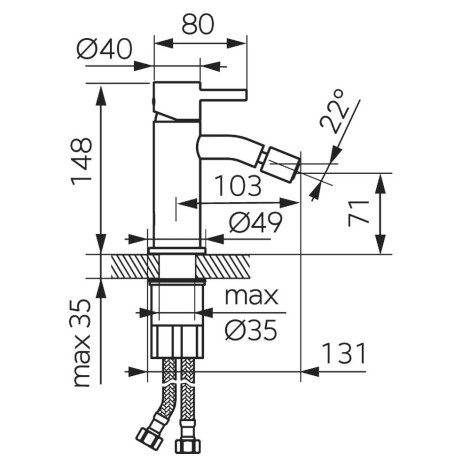 Ferro Ciriculus bateria bidetowa chrom