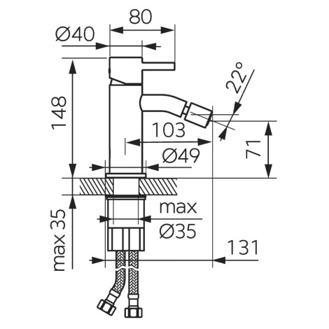 Ferro Ciriculus bateria bidetowa gun metal