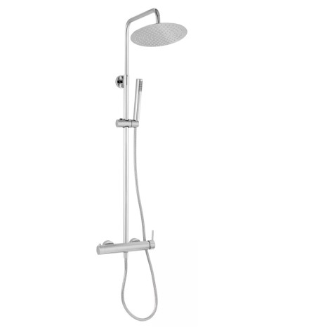 Ferro Ciriculus zestaw deszczownia okrągła z natryskiem i baterią chrom