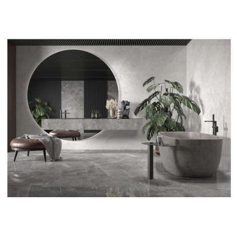 Cerrad Distinct Grey Silky Cristal płytka gresowa satyna 119,7x59,7x0,8cm