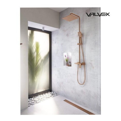 Valvex Ars kolumna natryskowa z głowicą prysznicową i natryskiem przesuwnym 3-funkcyjnym miedź
