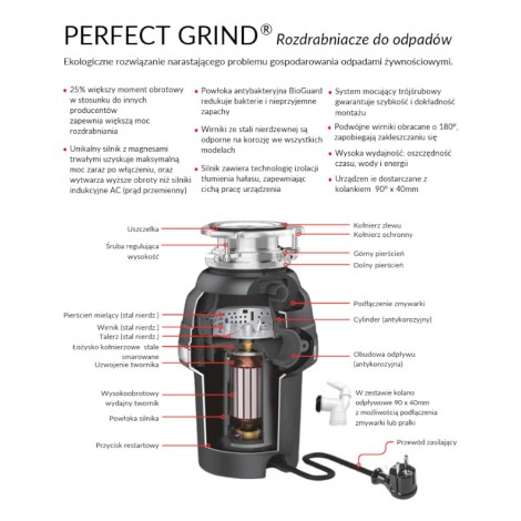 McAlpine Perfect Grind rozdrabniacz do odpadów WDU-4ASEU-POL