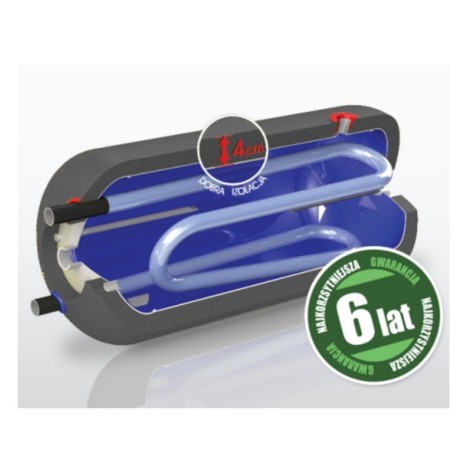 Elektromet wymiennik emaliowany 2-wężownice poziomy WGJ-G MAX 250 L