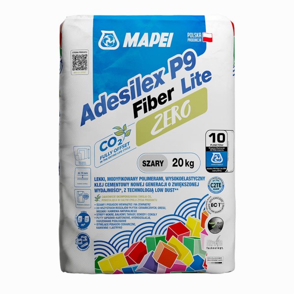Mapei Adesilex P9 Fiber Lite Zero klej 20kg szary.