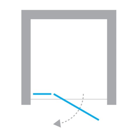 New Trendy Avexa drzwi wnękowe 900x2000 mm chrom