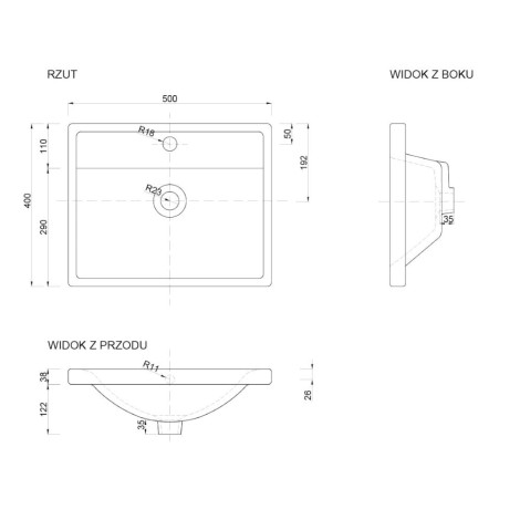 Defra Barcelona umywalka meblowa 50cm