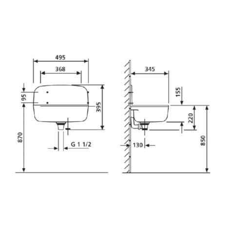 Roca Sanit zlew przyścienny gospodarczy biały