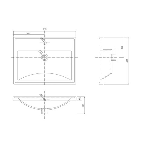 Defra Nanu umywalka meblowa 60cm