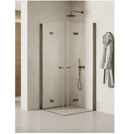 New trendy kabina Soleo GUNMETAL BRUSHED 2D prostokątna 80*90*195