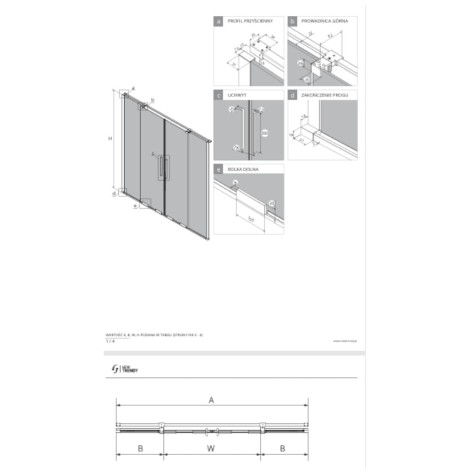 New trendy parawan nawannowy SMART 2D 170x150 szkło czyste 8mm