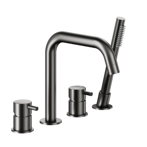 Kfa Moza bateria wannowa 4-otworowa gun metal/szary