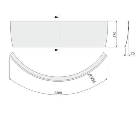 Sanplast FREE LINE obudowa wanny asymetrycznej 145/145 