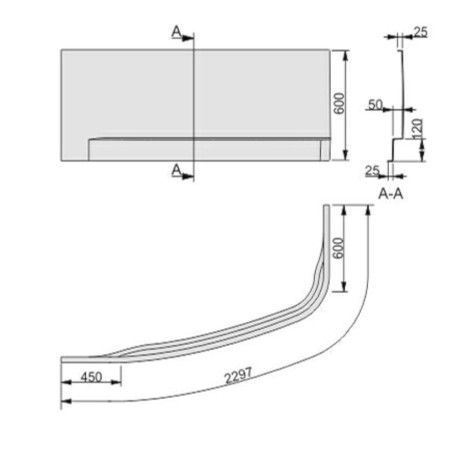 Sanplast FREE LINE obudowa wanny asymetrycznej 100/160 lewa