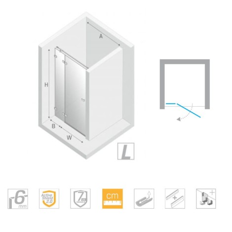 New Trendy Avexa drzwi wnękowe lewe 80x200cm - dane techniczne